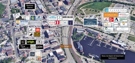 100 Main St, Dubuque, IA - Vue aérienne vue de carte