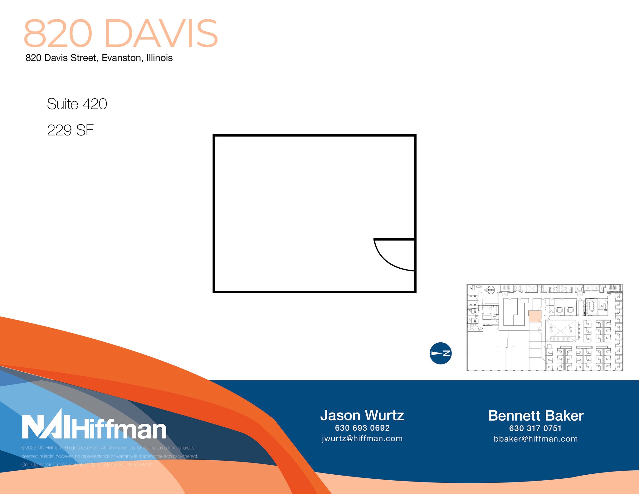 820 Davis St, Evanston, IL à louer Plan d’étage– Image 1 sur 1