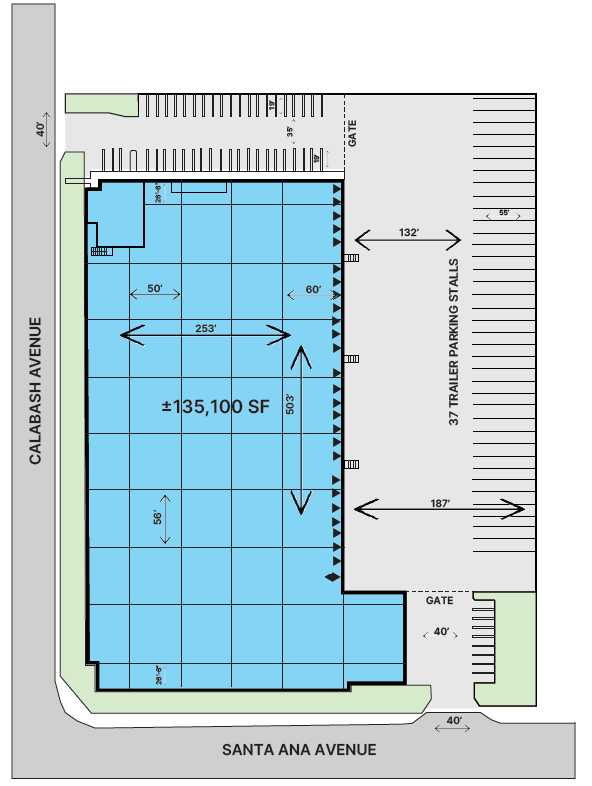 13930 Santa Ana Ave, Fontana, CA à louer Plan d’étage– Image 1 sur 1