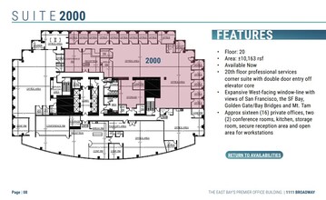 1111 Broadway, Oakland, CA à louer Plan d’étage– Image 1 sur 1