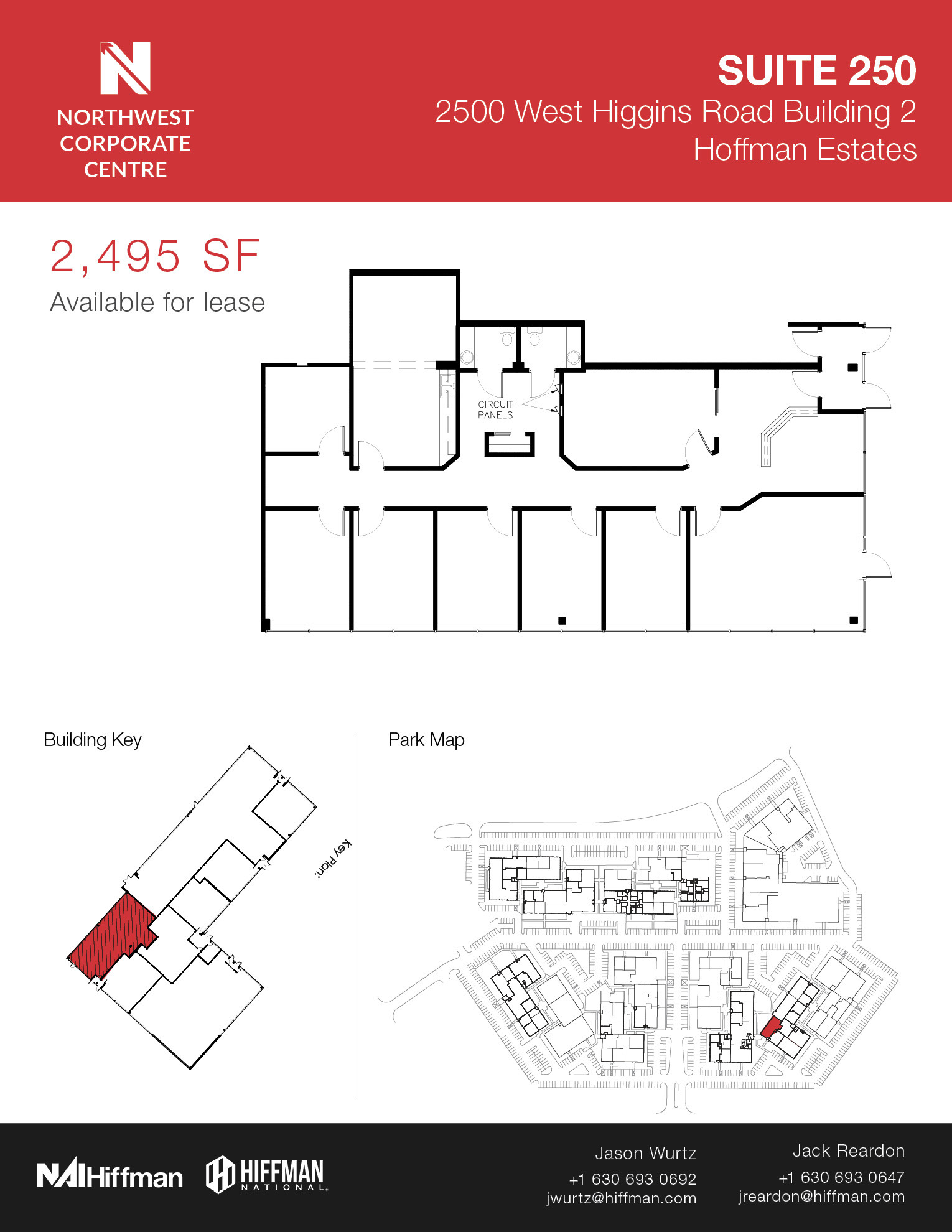 2500 W Higgins Rd, Hoffman Estates, IL à louer Plan d’étage– Image 1 sur 1