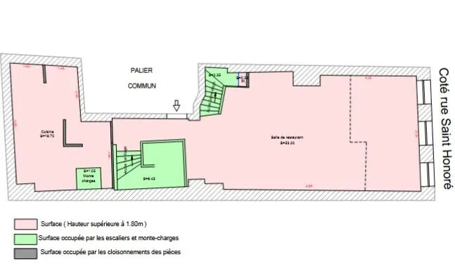 Local commercial dans Paris à louer - Plan d’étage – Image 3 sur 4