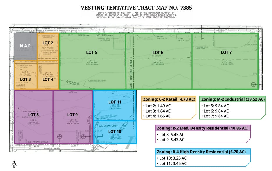 Sycamore Rd & Tejon Hwy, Arvin, CA à vendre - Plan de site – Image 2 sur 2