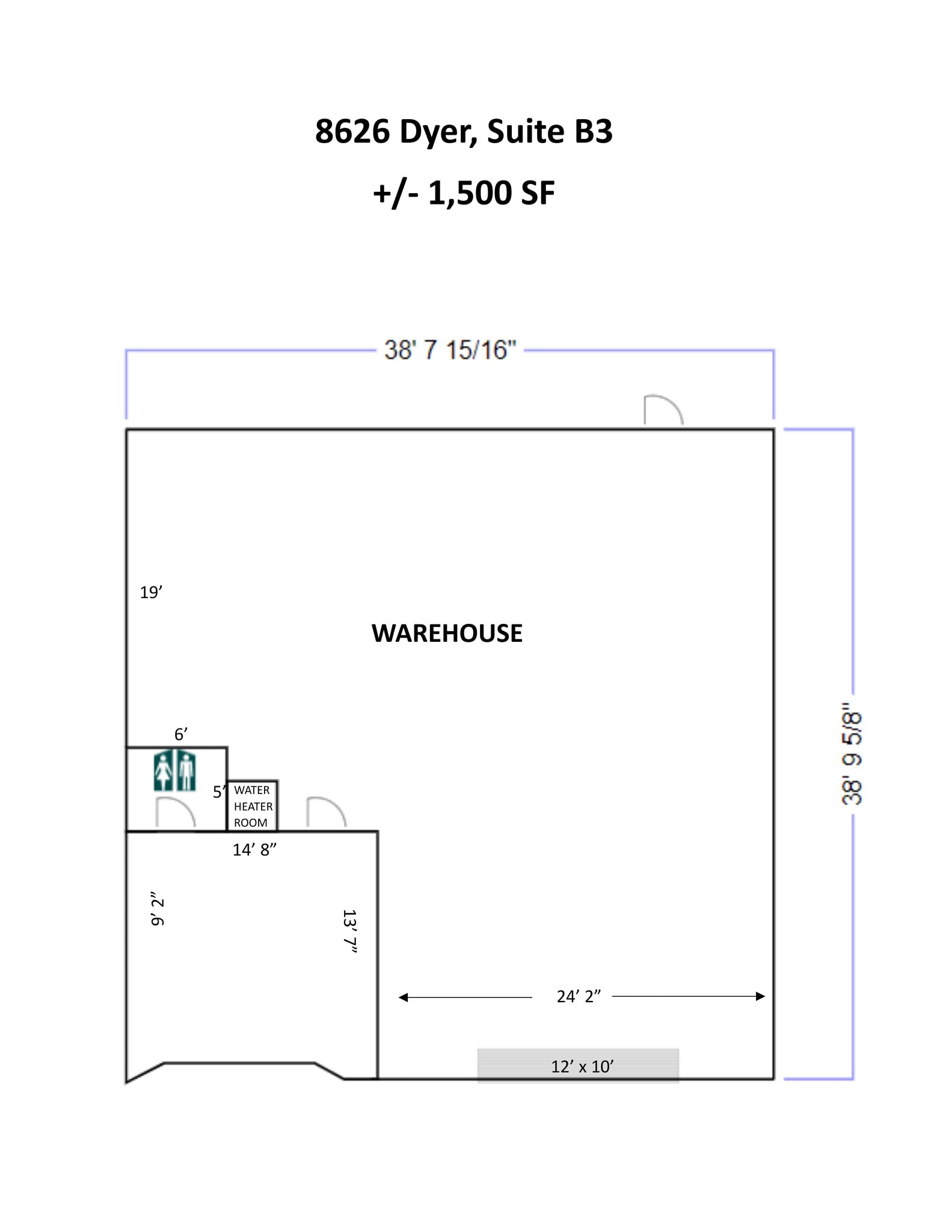 8626 Dyer St, El Paso, TX à louer Plan de site– Image 1 sur 1