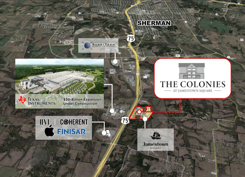 US-75 & Akers Road, Sherman, TX à vendre - Aérien – Image 3 sur 13