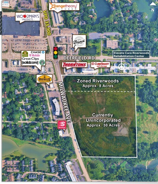 N Milwaukee Ave & Deerfield Parkway, Riverwoods, IL à vendre - Photo de l’immeuble – Image 2 sur 3