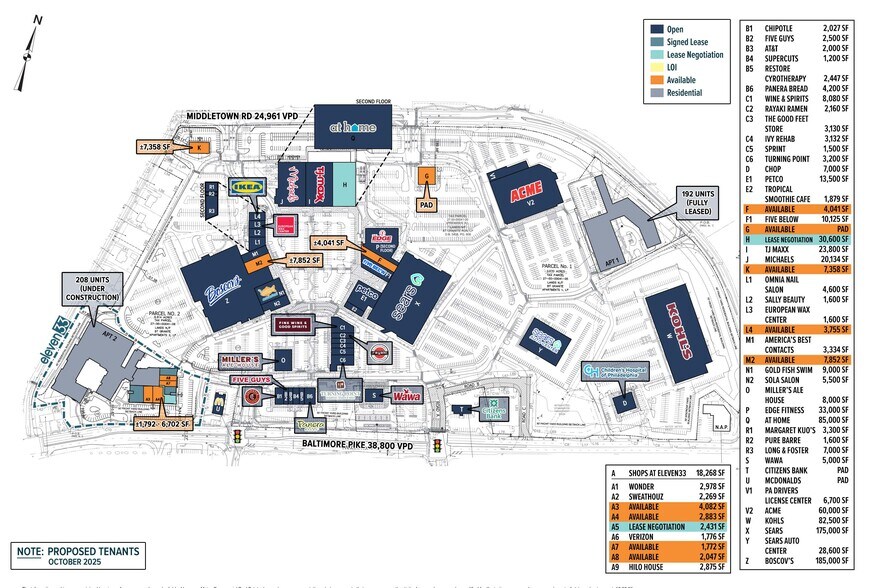 1067 W Baltimore Pike, Media, PA à louer - Plan de site – Image 2 sur 10