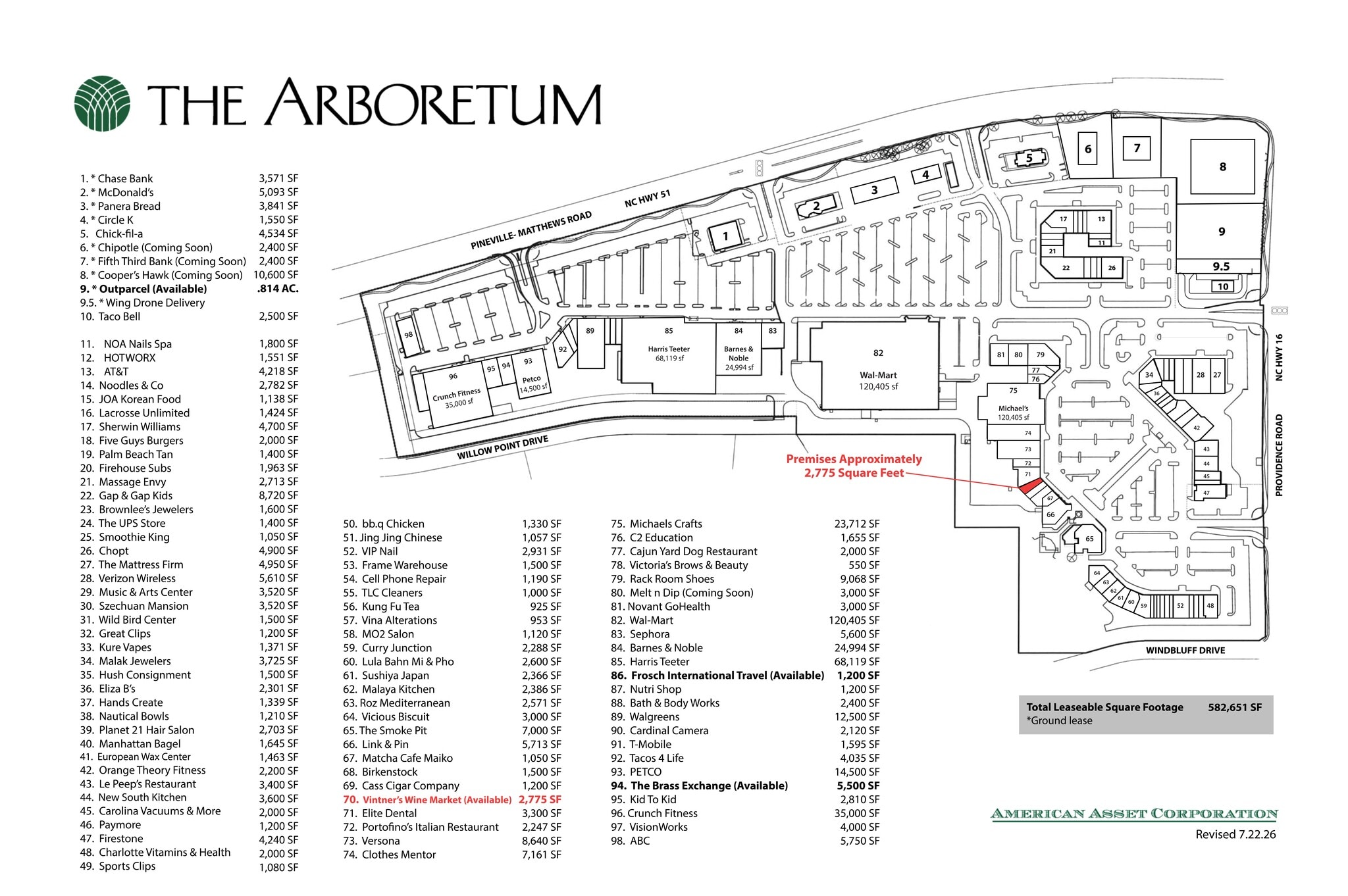 3333-3351 Pineville Matthews Rd, Charlotte, NC à louer Plan de site– Image 1 sur 1