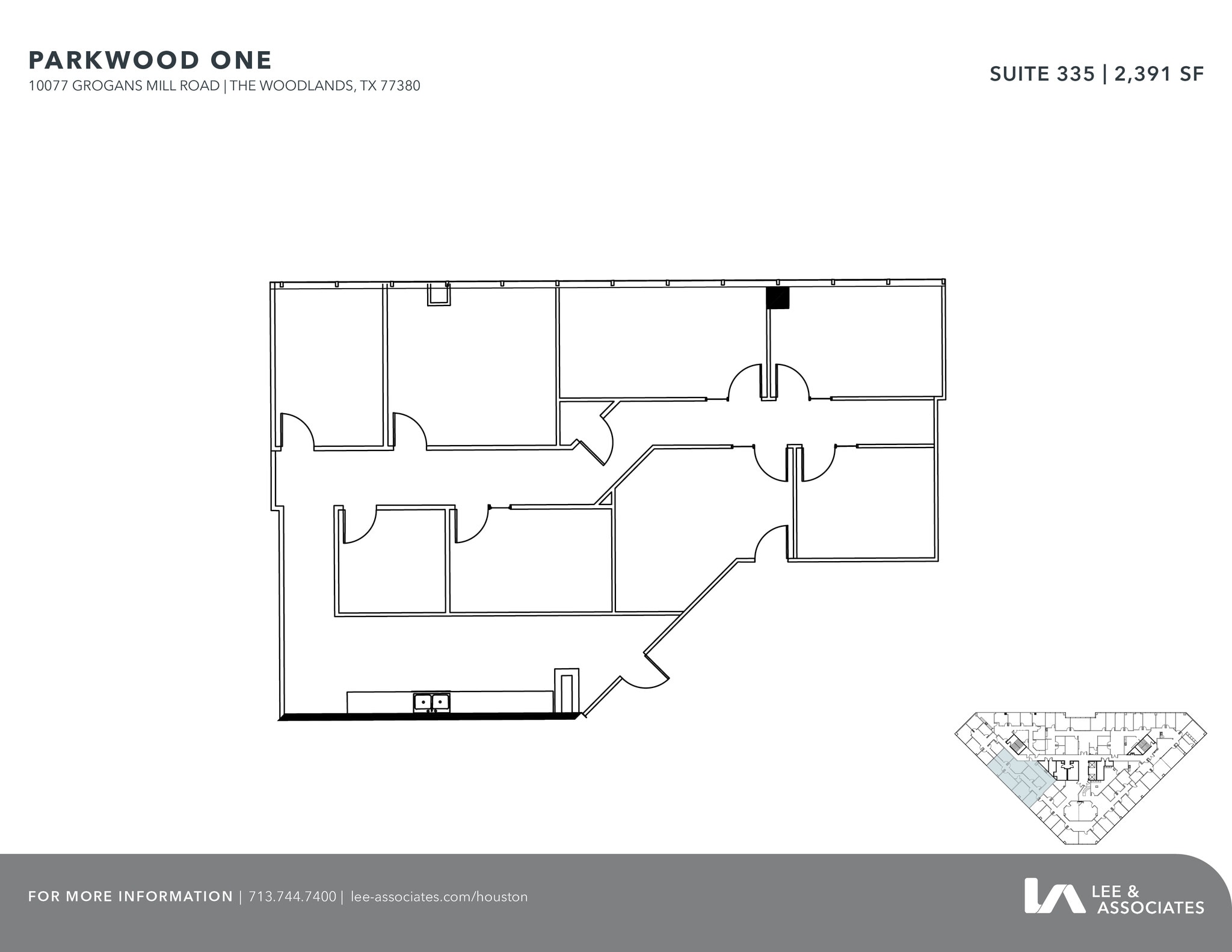 10077 Grogans Mill Rd, The Woodlands, TX à louer Plan d’étage– Image 1 sur 1