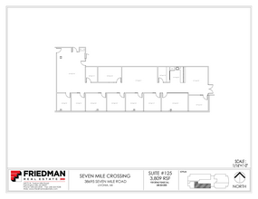 38705 7 Mile Rd, Livonia, MI à louer Plan d’étage– Image 1 sur 2
