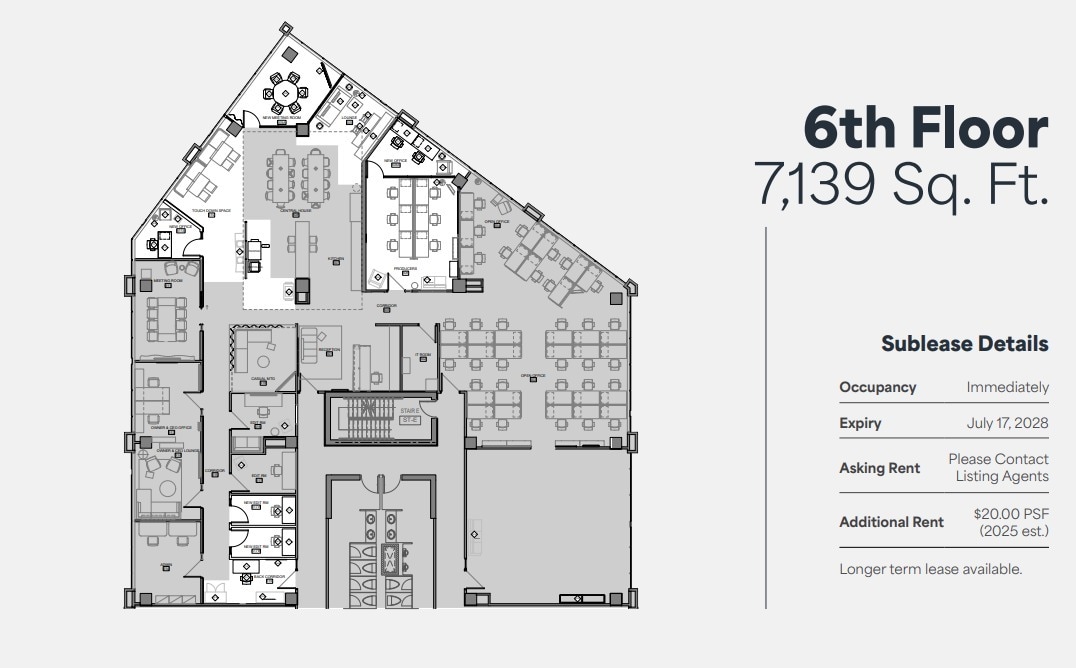 130 Queens Quay E, Toronto, ON à louer Plan d’étage– Image 1 sur 2