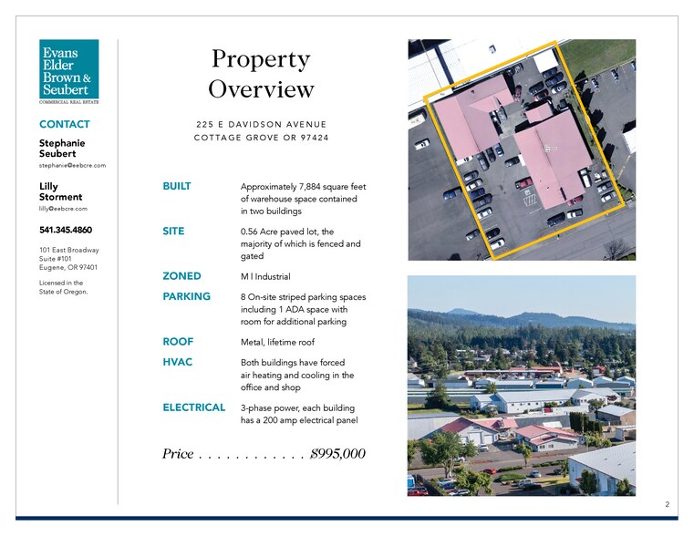 225 E Davidson Ave, Cottage Grove, OR à vendre - Photo de l’immeuble – Image 2 sur 9