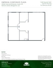 22342 Avenida Empresa, Rancho Santa Margarita, CA à louer Plan d’étage– Image 1 sur 1