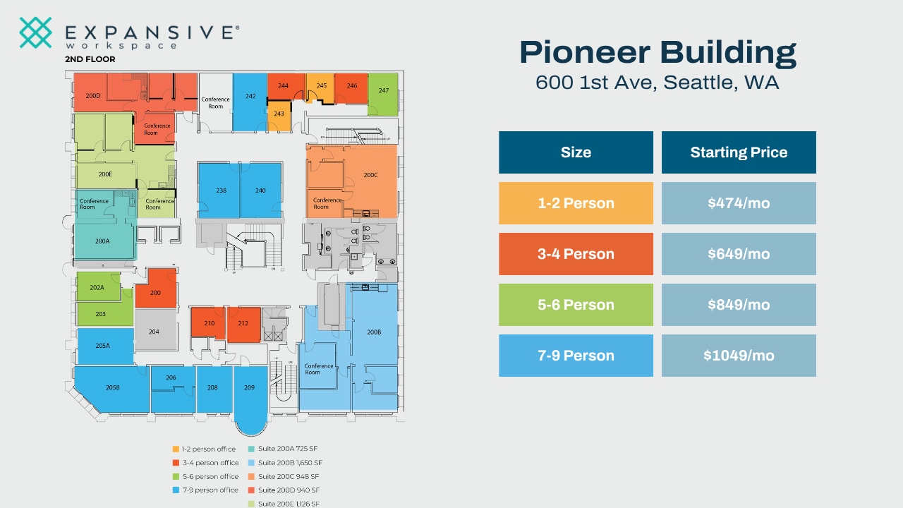 600 1st Ave, Seattle, WA à louer Plan d’étage– Image 1 sur 4