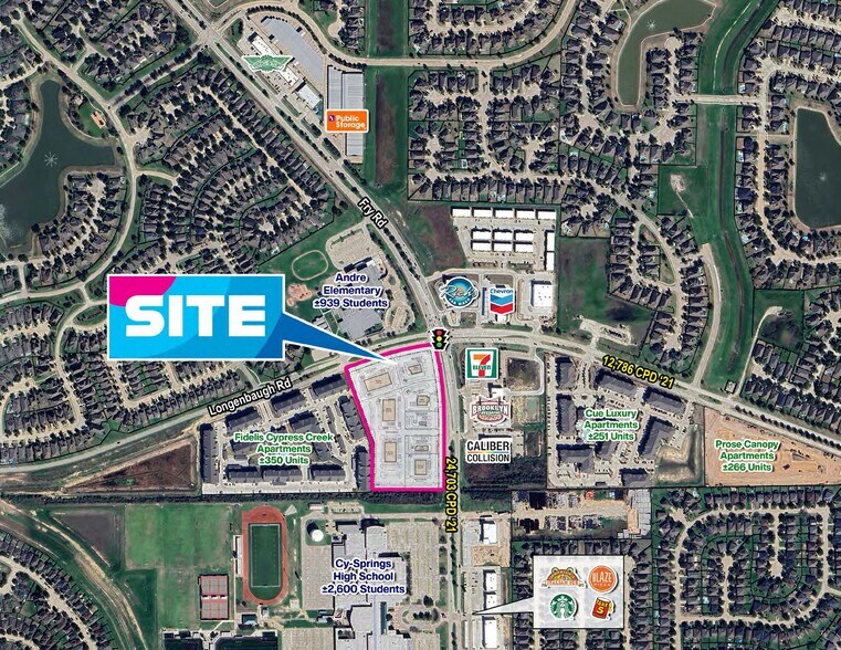 SWC Fry Rd & Longenbaugh Rd, Cypress, TX à vendre - Aérien – Image 1 sur 2