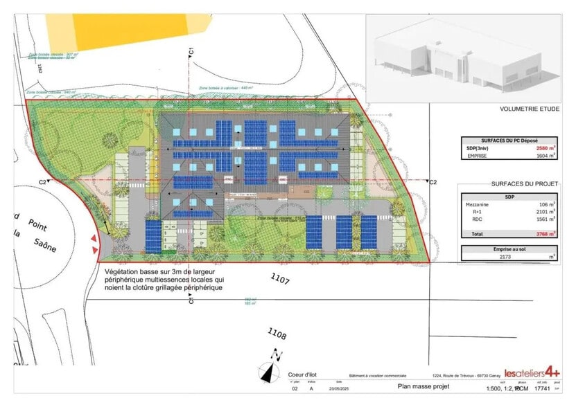 1224 Route De Trévoux, Genay à louer - Plan de site – Image 2 sur 2