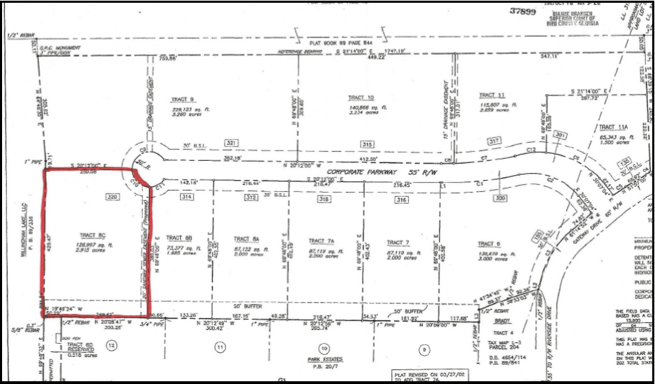 Corporate, Macon-Bibb, GA à louer - Plan cadastral – Image 1 sur 1