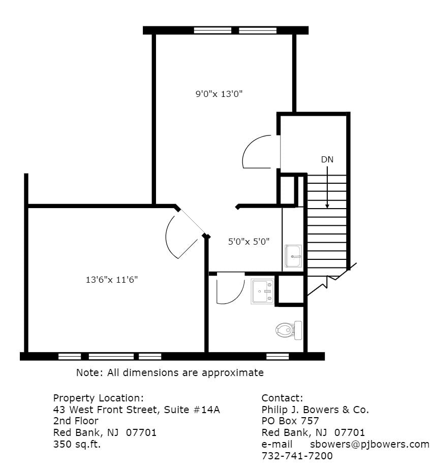 43 W Front St, Red Bank, NJ à louer Plan d’étage– Image 1 sur 1