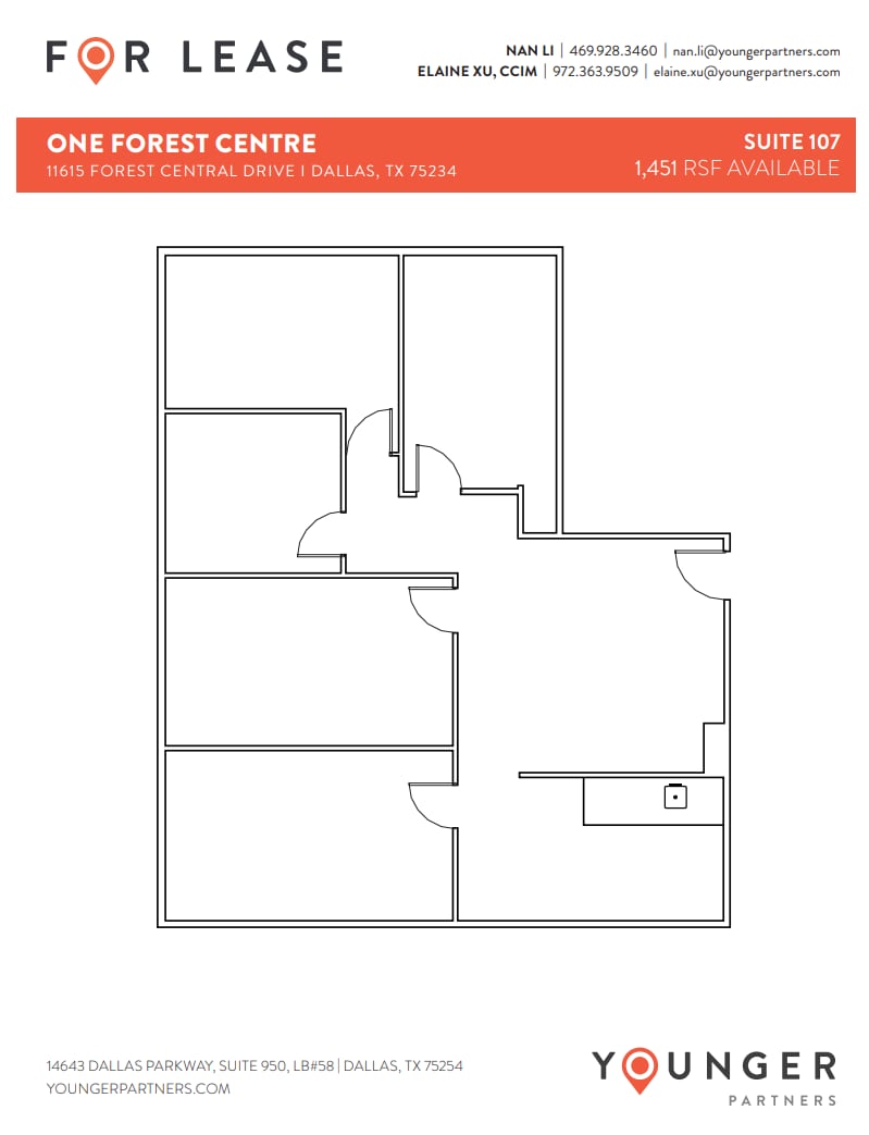 11615 Forest Central Dr, Dallas, TX à louer Plan d’étage– Image 1 sur 7