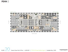 PENN 2, New York, NY à louer Plan d’étage– Image 2 sur 2