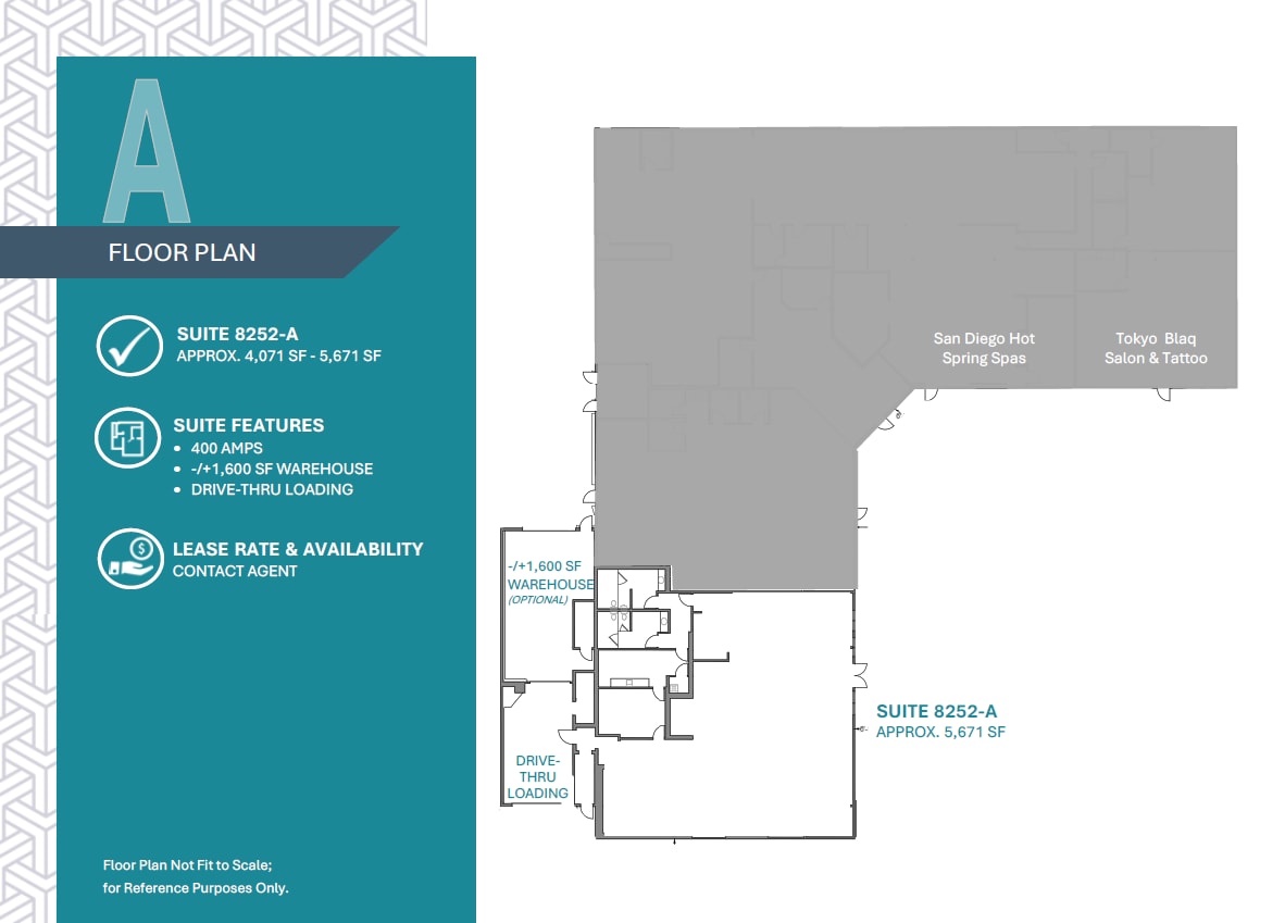 8252-8280 Clairemont Mesa Blvd, San Diego, CA à louer Plan d’étage– Image 1 sur 1