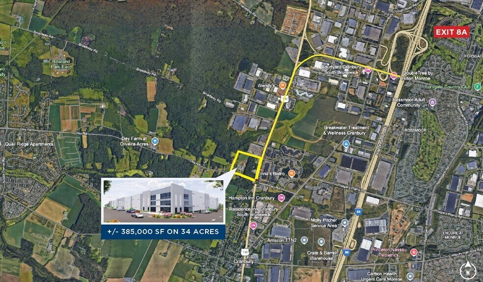 Dey Rd, Cranbury, NJ à louer - Aérien – Image 2 sur 2