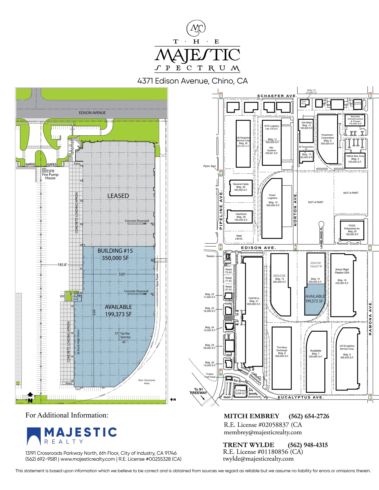 4361-4371 Edison Ave, Chino, CA à louer Plan de site– Image 1 sur 14