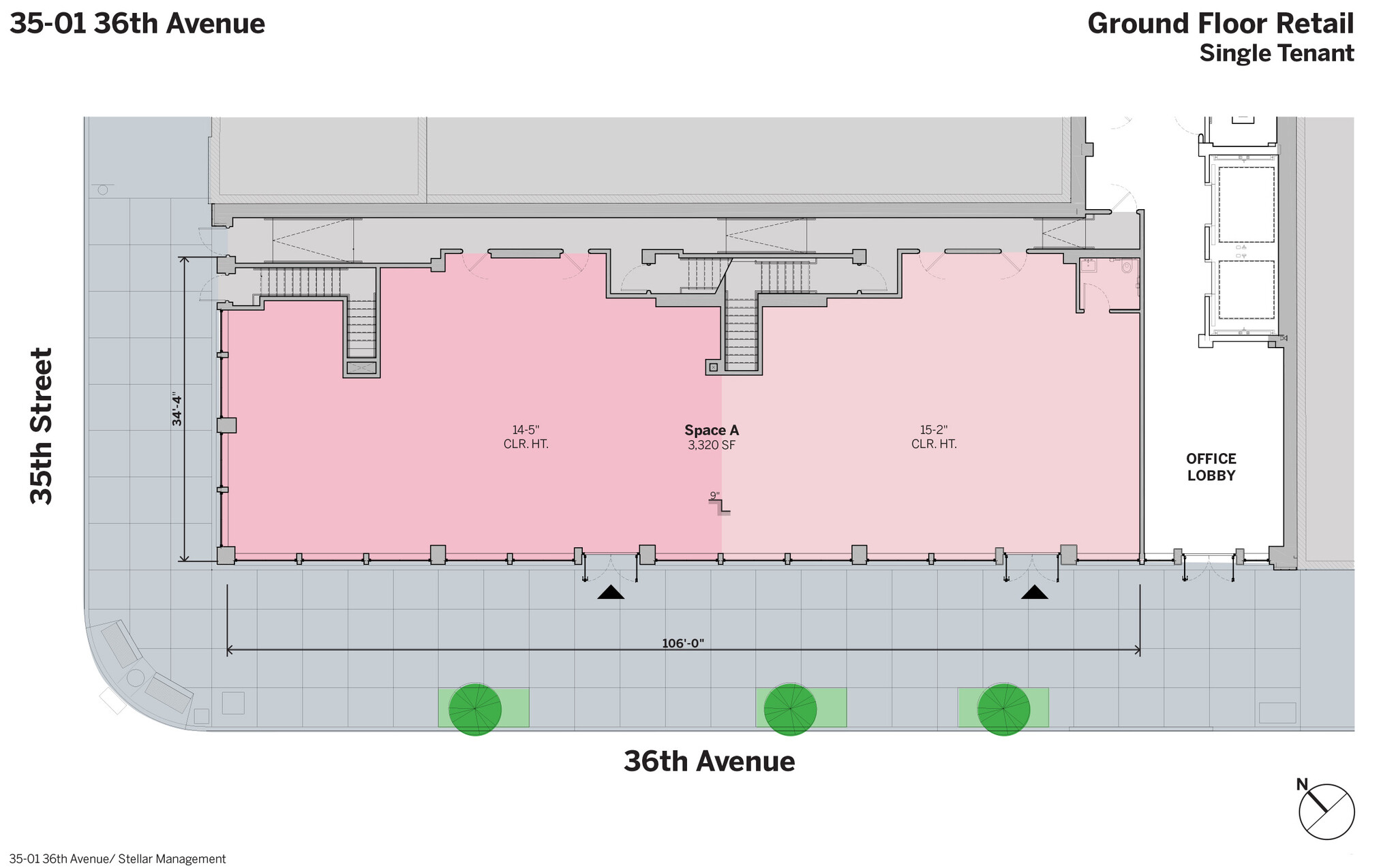 3501 36th Ave, Astoria, NY à louer Plan d’étage– Image 1 sur 2