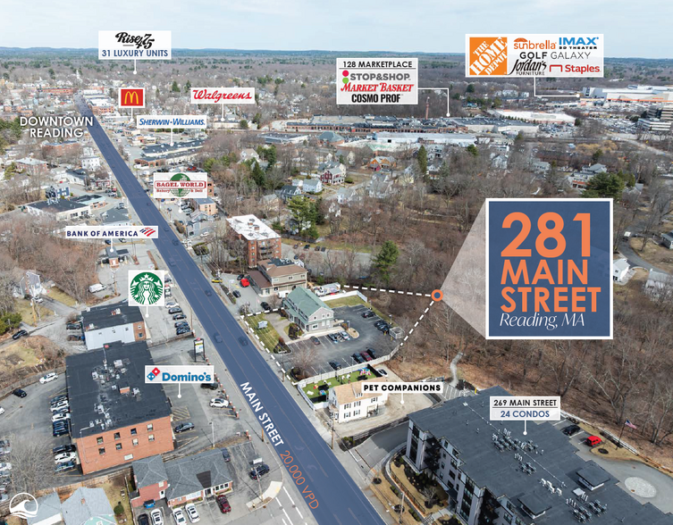 281 Main St, Reading, MA à vendre - Photo de l’immeuble – Image 3 sur 7