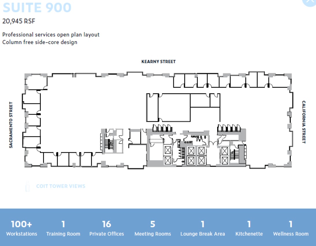 600 California St, San Francisco, CA à louer Plan d’étage– Image 1 sur 1