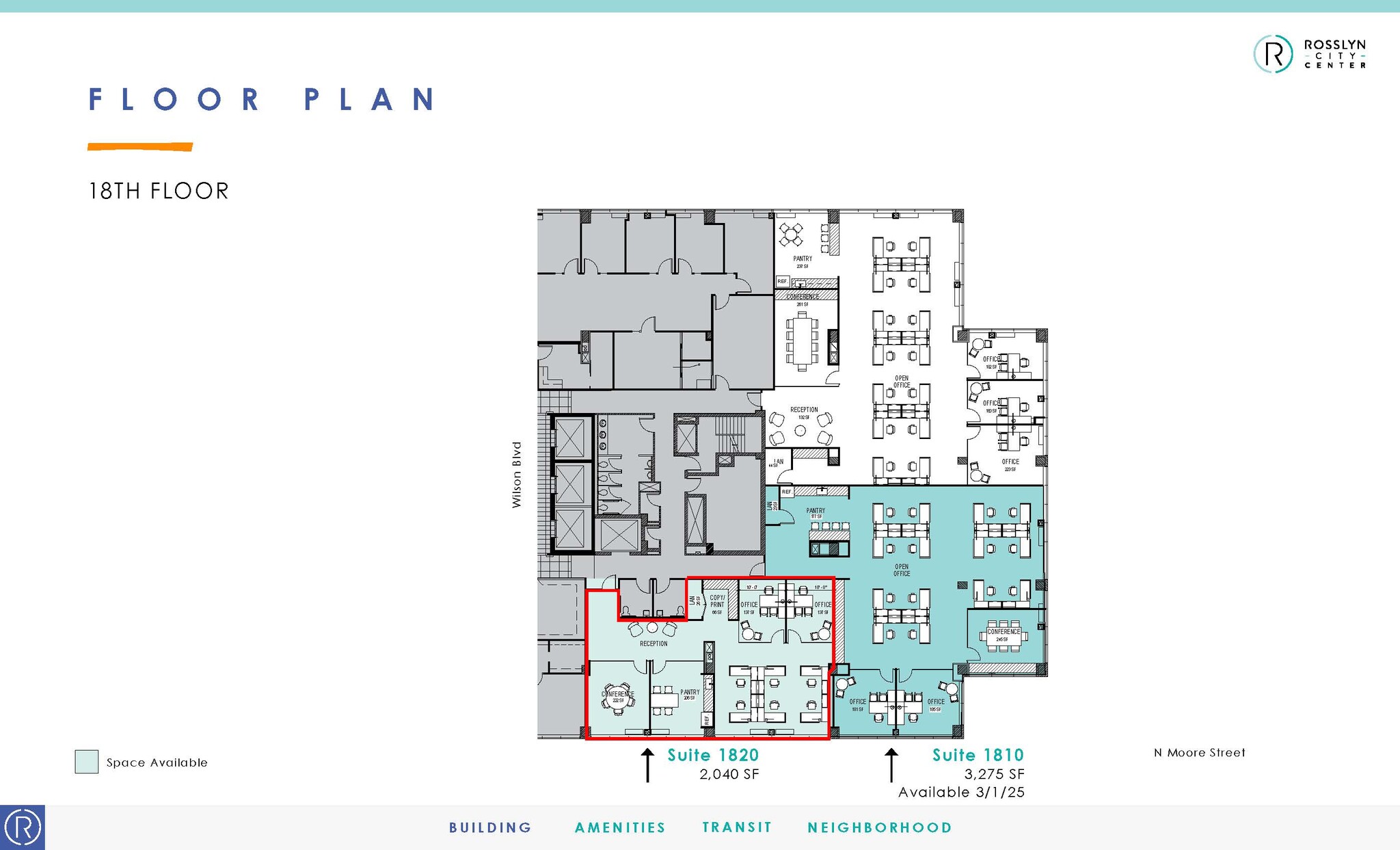 1700 N Moore St, Arlington, VA à louer Plan d’étage– Image 1 sur 1