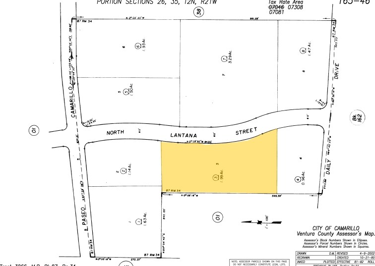 333 N Lantana St, Camarillo, CA à louer - Plan cadastral – Image 2 sur 4
