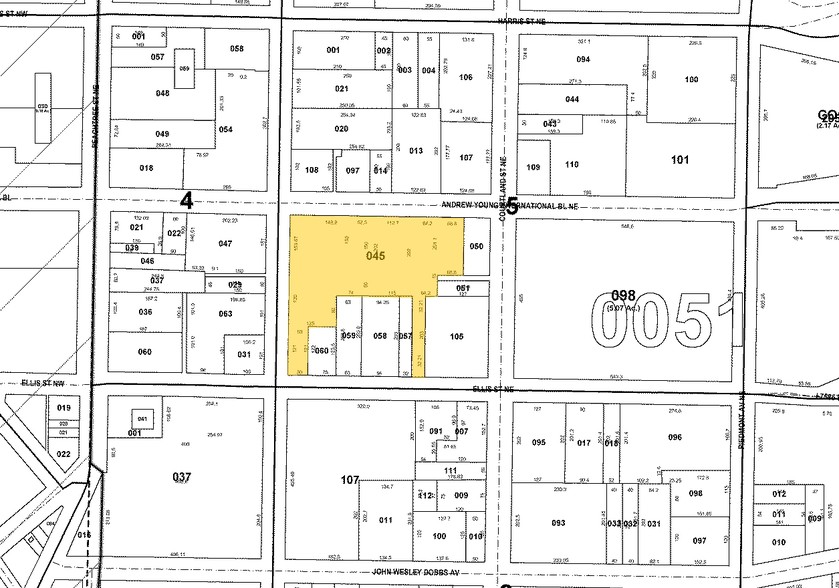 161 Peachtree Center Ave NE, Atlanta, GA à louer - Plan cadastral – Image 2 sur 8