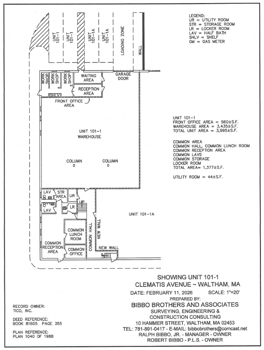108 Clematis Ave, Waltham, MA à louer Plan d’étage– Image 1 sur 2