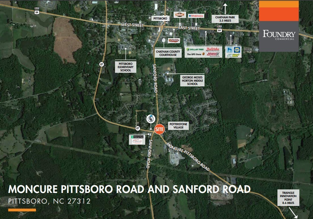Moncure Pittsboro Rd and Sanford Rd, Pittsboro, NC à vendre Photo principale– Image 1 sur 2