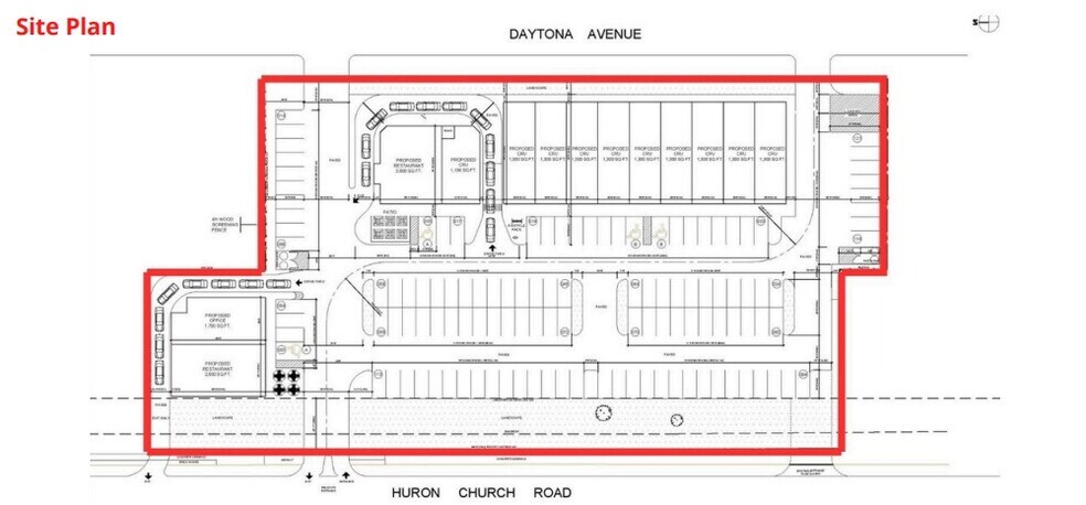 1878-1918 Huron Church Rd, Windsor, ON à louer - Plan de site – Image 2 sur 2