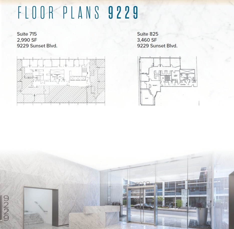 9229 W Sunset Blvd, West Hollywood, CA à louer Plan d’étage– Image 1 sur 1