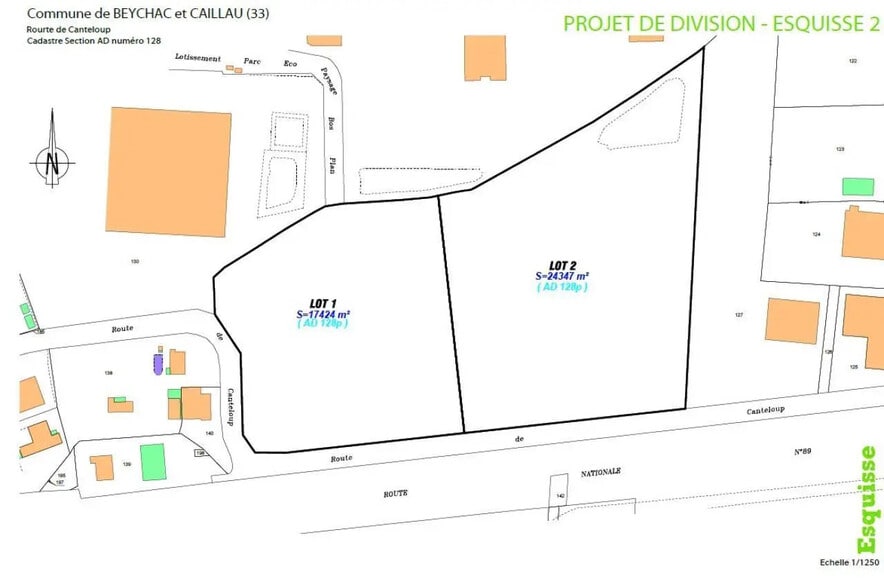 Terrain dans Beychac-et-Caillau à vendre - Plan de site – Image 3 sur 5