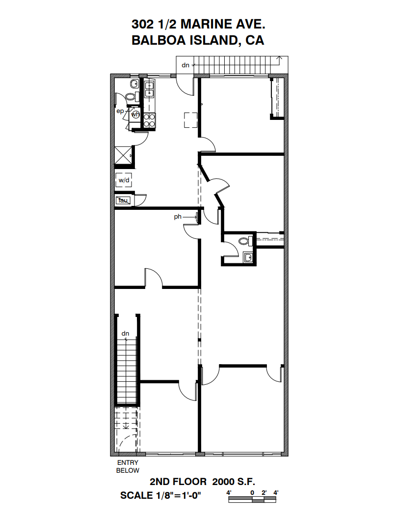 302 Marine Ave, Newport Beach, CA à louer Plan d’étage– Image 1 sur 1