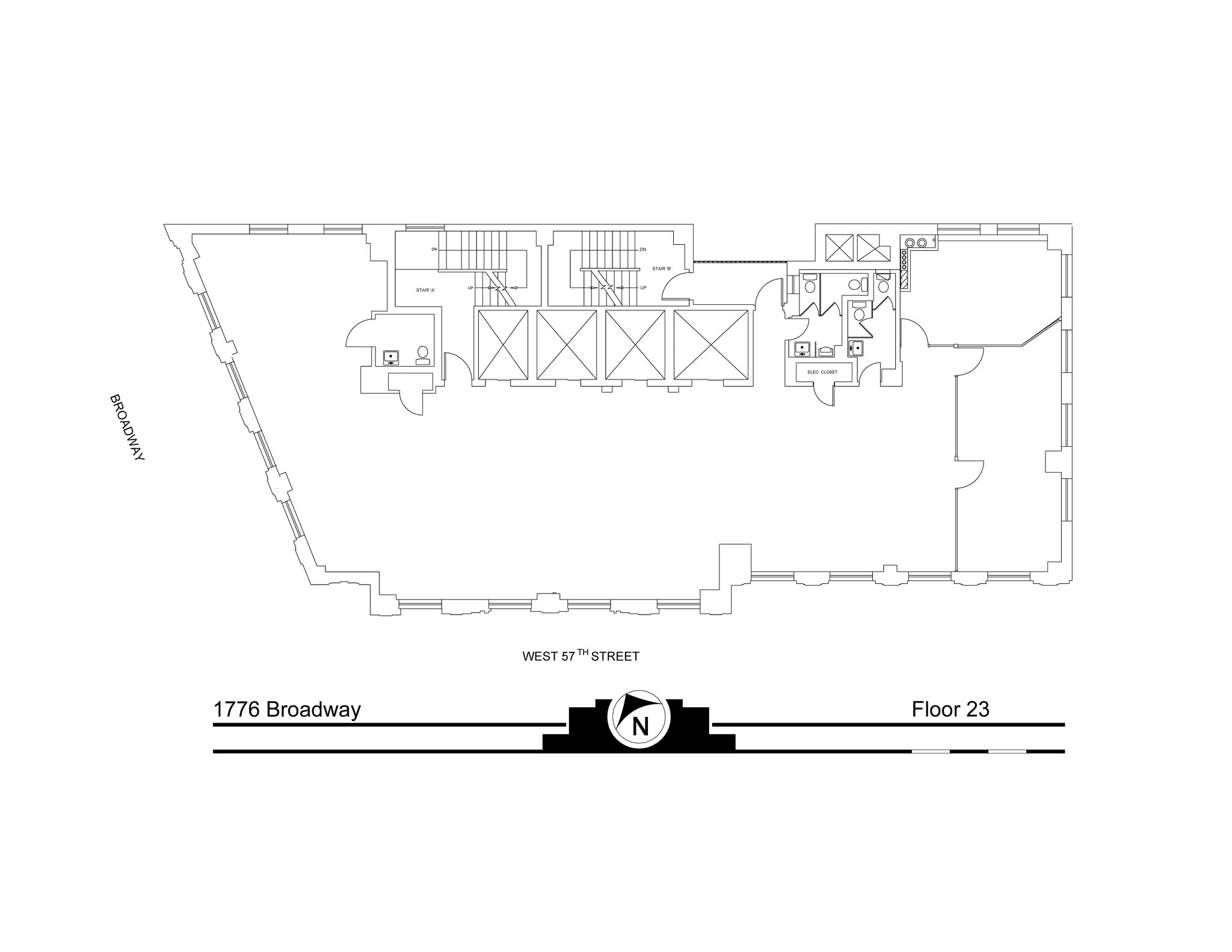 1776 Broadway, New York, NY à louer Plan d’étage– Image 1 sur 5