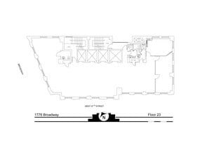 1776 Broadway, New York, NY à louer Plan d’étage– Image 1 sur 5