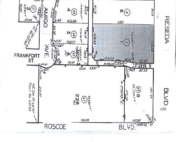 8327-8333 Reseda Blvd, Northridge, CA à vendre - Plan cadastral – Image 1 sur 1
