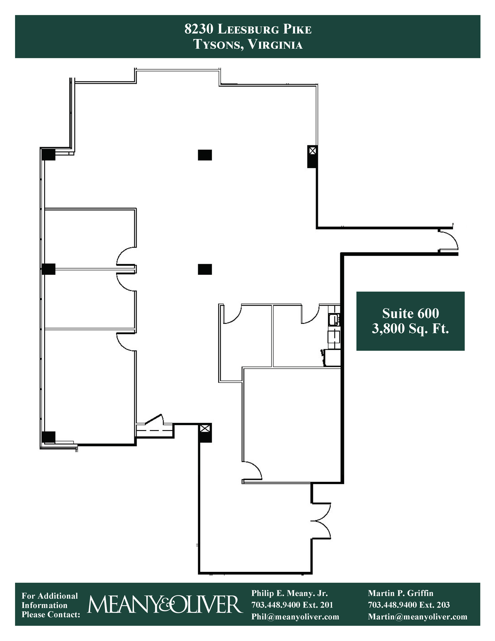 8230 Leesburg Pike, Vienna, VA à louer Plan d’étage– Image 1 sur 2