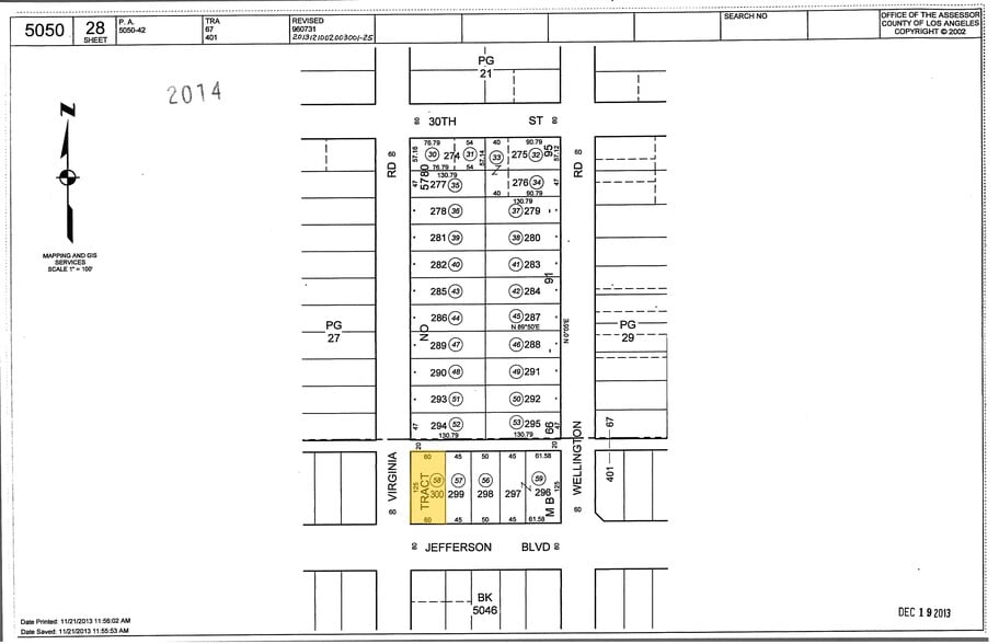 3927-3931 W Jefferson Blvd, Los Angeles, CA à louer - Plan cadastral – Image 3 sur 3