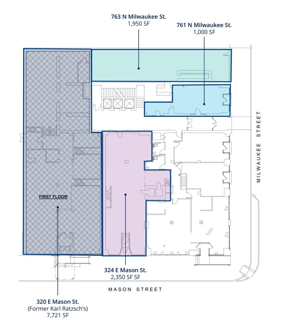 759-763 N Milwaukee St, Milwaukee, WI à louer Plan d’étage– Image 1 sur 4