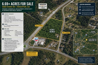 Plus de détails pour GA Hwy 124 & 1268 Evans Rd, Hoschton, GA - Terrain à vendre