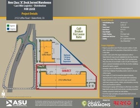 2152 Coffee Rd, Bakersfield, CA à louer Plan de site– Image 1 sur 2