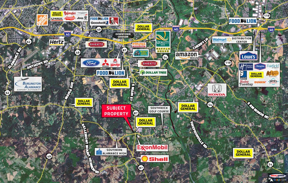 3015 S NC Highway 87, Graham, NC à vendre - Aérien – Image 2 sur 14
