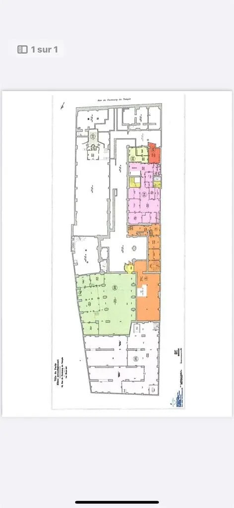 18/20 Rue Du Faubourg Du Temple, Paris à louer Plan d’étage– Image 1 sur 5