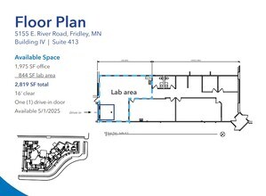 5155 E River Rd, Fridley, MN à louer Plan d’étage– Image 1 sur 1